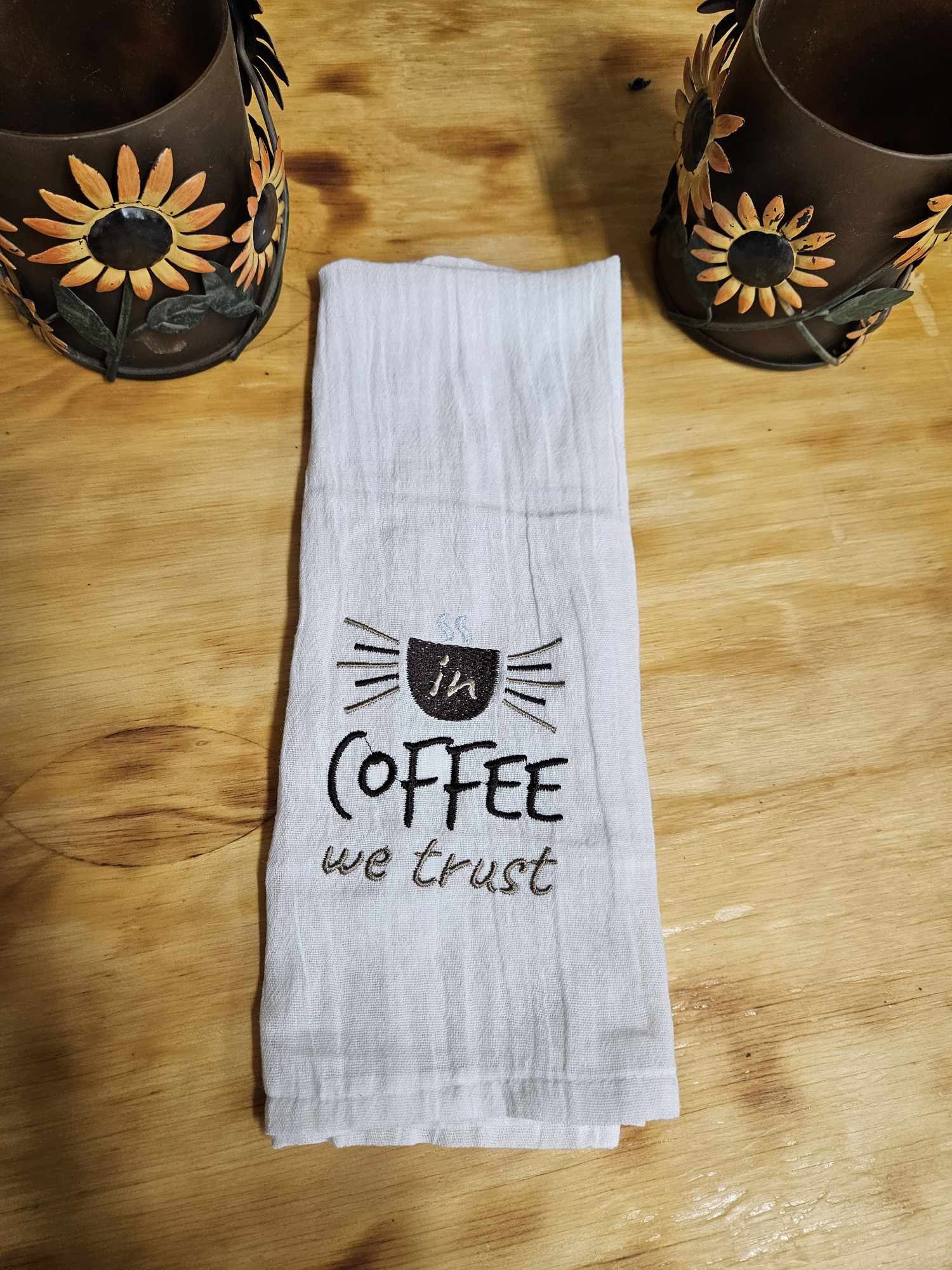 Embroidered Towel-Coffee-In Coffee we Trust